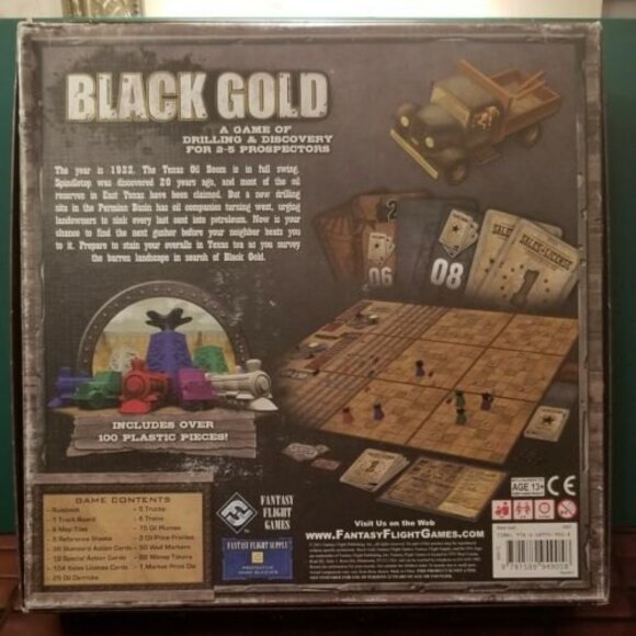 Black Gold Texas Oil Boom Board Game Fantasy Flight Games Complete - Picture 2 of 7